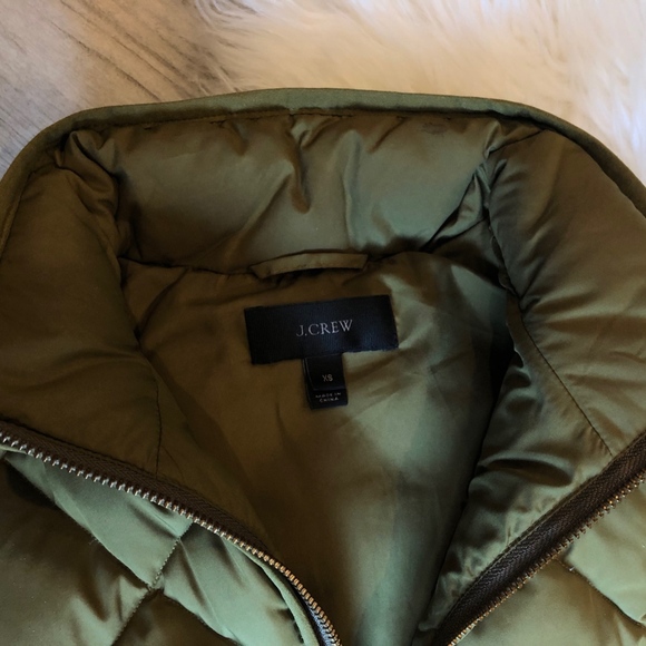 JCrew Excursion Quilted Vest Olive Green (size xs) - Picture 4 of 4